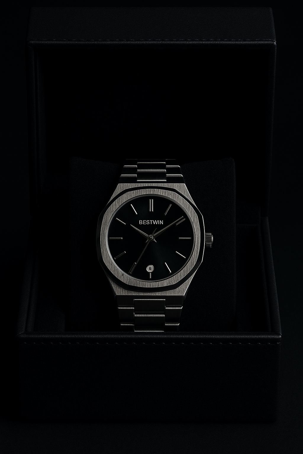 Bestwin Luxury Watch – Black Dial Edition | Modern Sophistication
