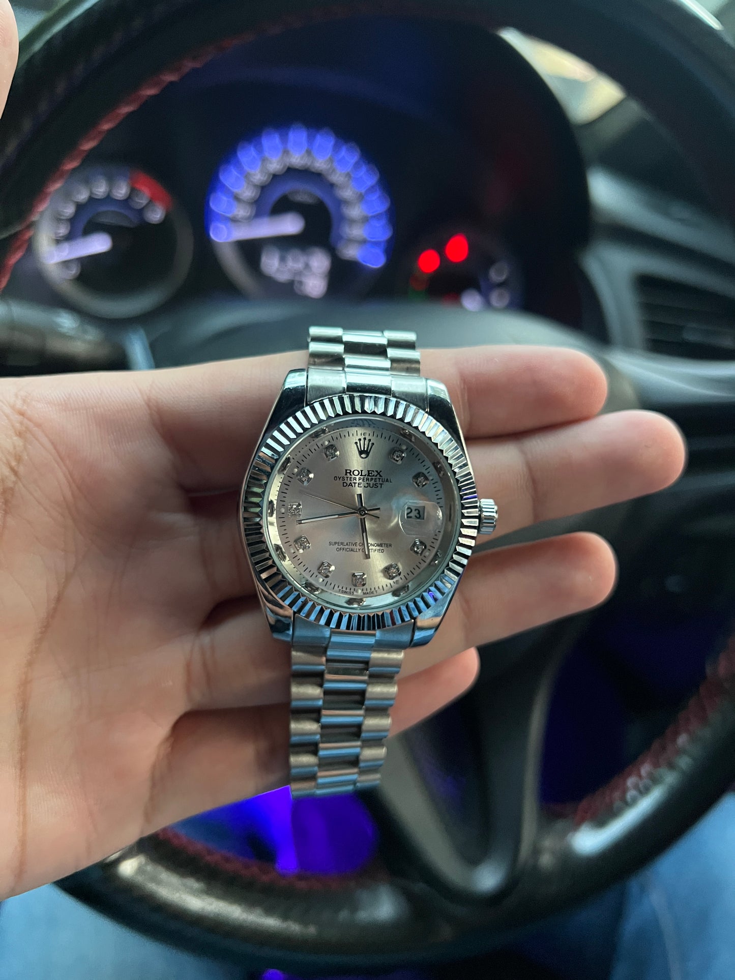 Rolex Silver White Dial Semi-Auto Watch – Redefining Class & Confidence