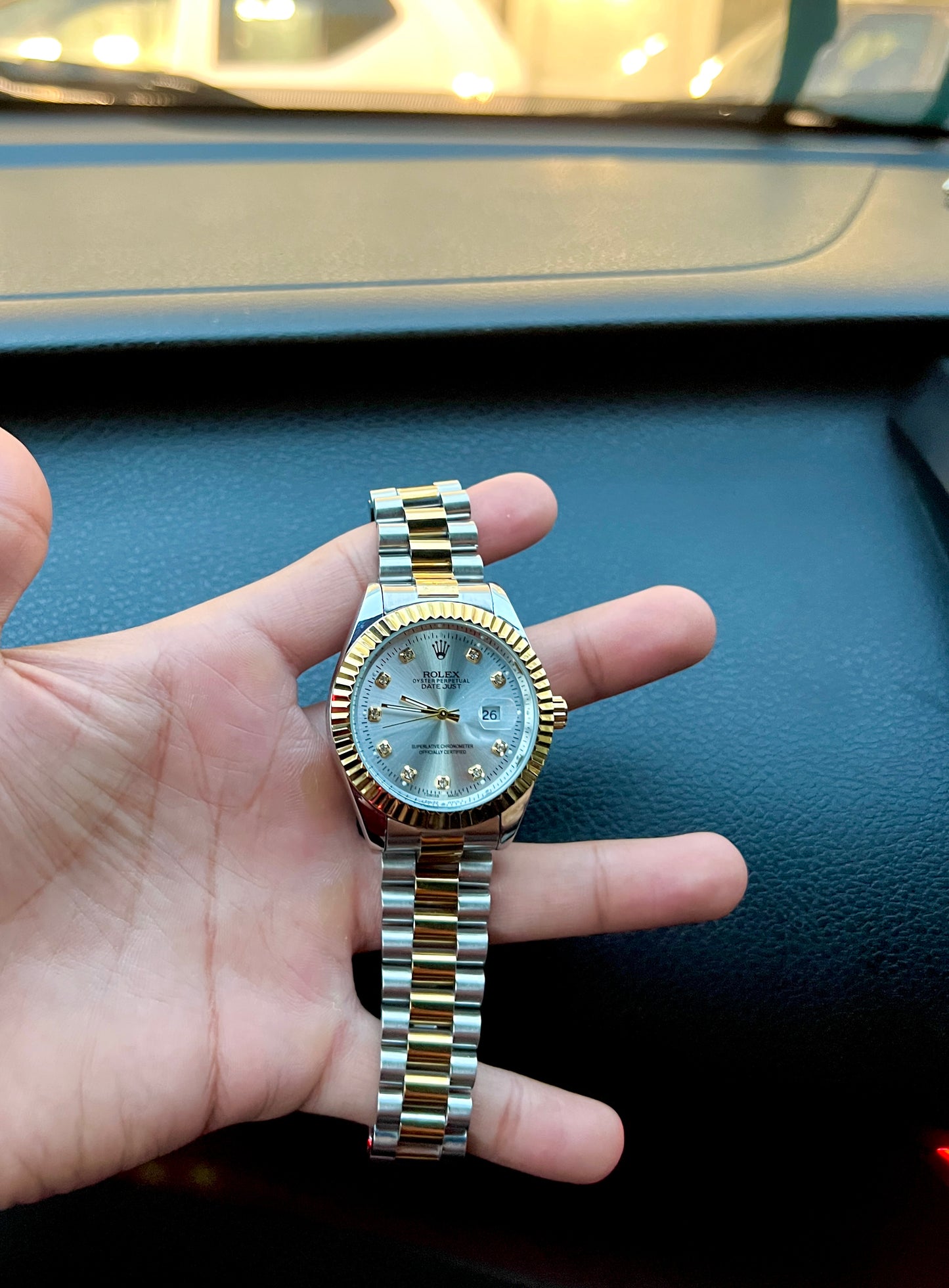 Rolex Golden & Silver Watch – Timeless Elegance, Crafted to Perfection