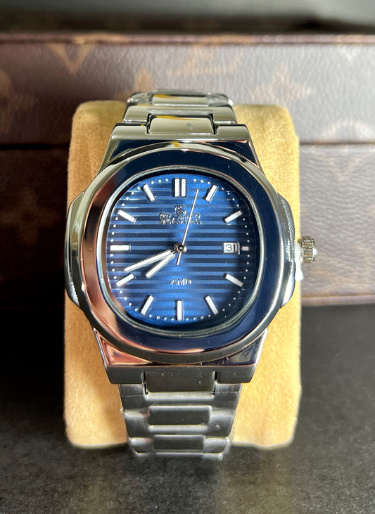 SEASTAR Men’s Watch – Light Blue Dial, Full Water-Proof Design