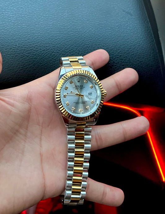 Rolex Golden & Silver Watch – Timeless Elegance, Crafted to Perfection