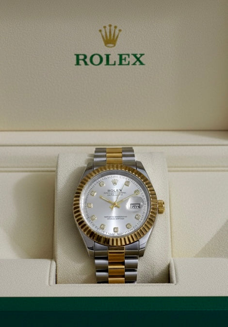 Rolex Golden & Silver Watch – Timeless Elegance, Crafted to Perfection