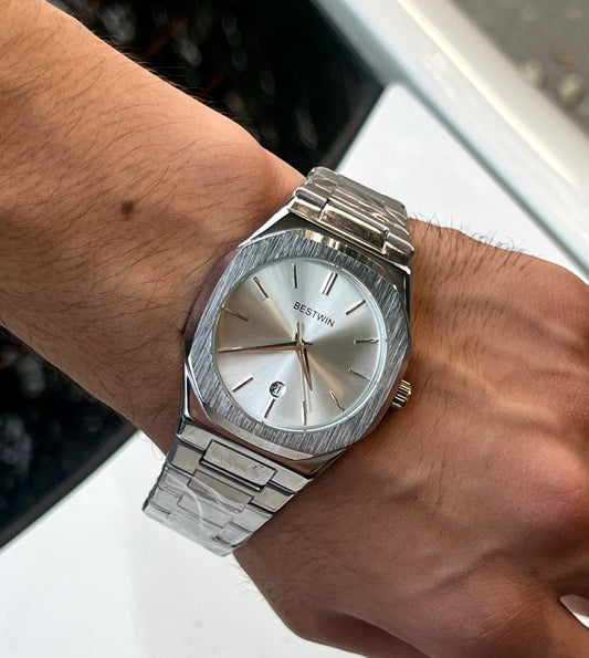 Bestwin Luxury Watch – Classic White Dial | Timeless Elegance